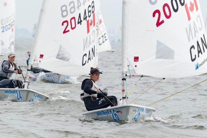 2014 Delta Lloyd Regatta, day 2 - Laser Radial - Isabella Bertold and Brenda Bowskill © Thom Touw http://www.thomtouw.com